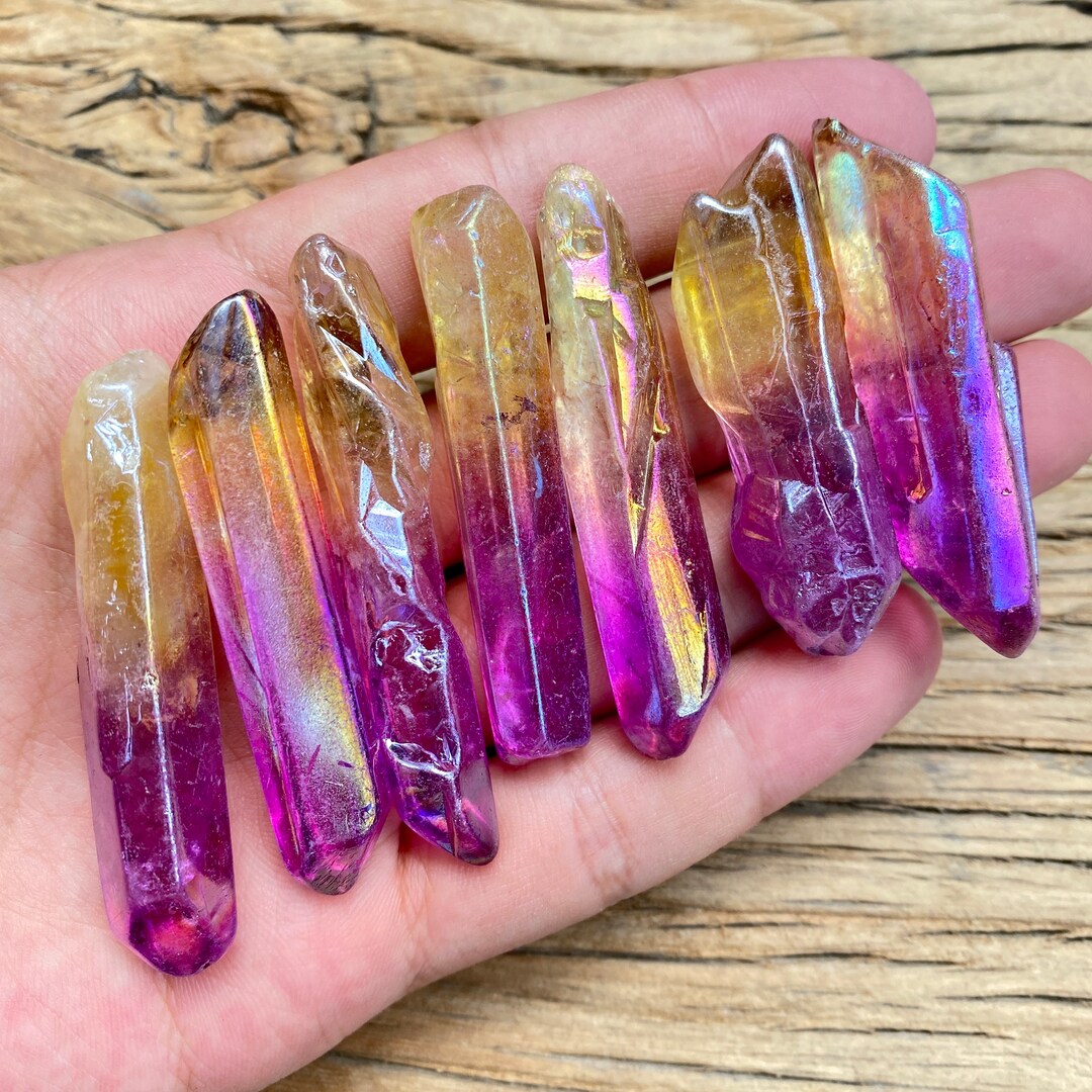 Natural Crystal Columngradient Ramp Crystal Electroplating Etsy UK