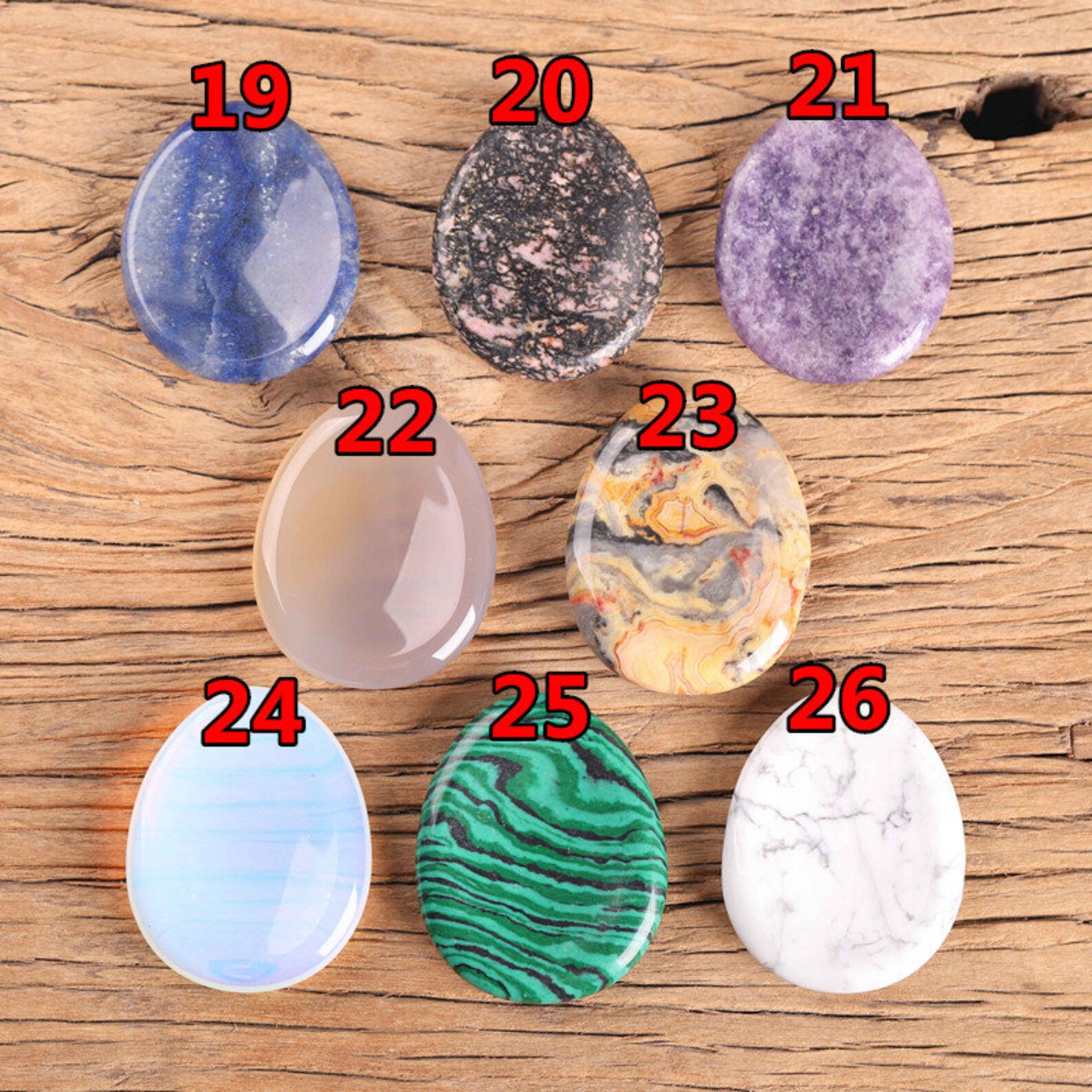 Wholesale Worry Stone Anxiety Relief Crystal Therapy Etsy