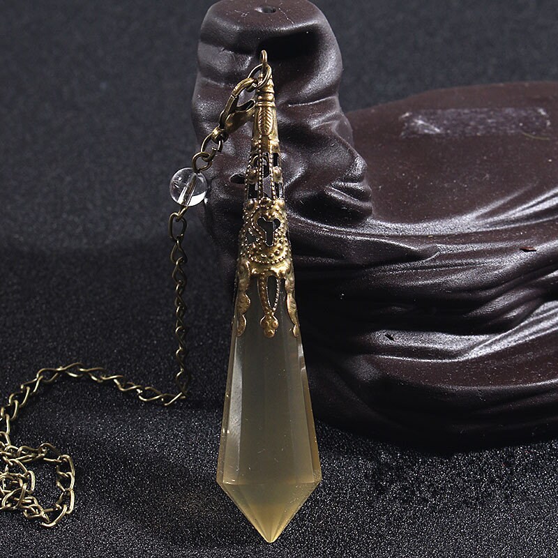 Crystal Pendulum divination Pendulum Moonstone Pendulum Etsy