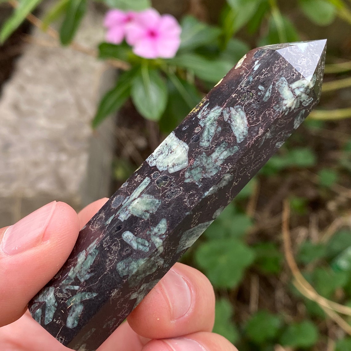 Chrysanthemum Stone Polished Point Tower chrysanthemum Etsy