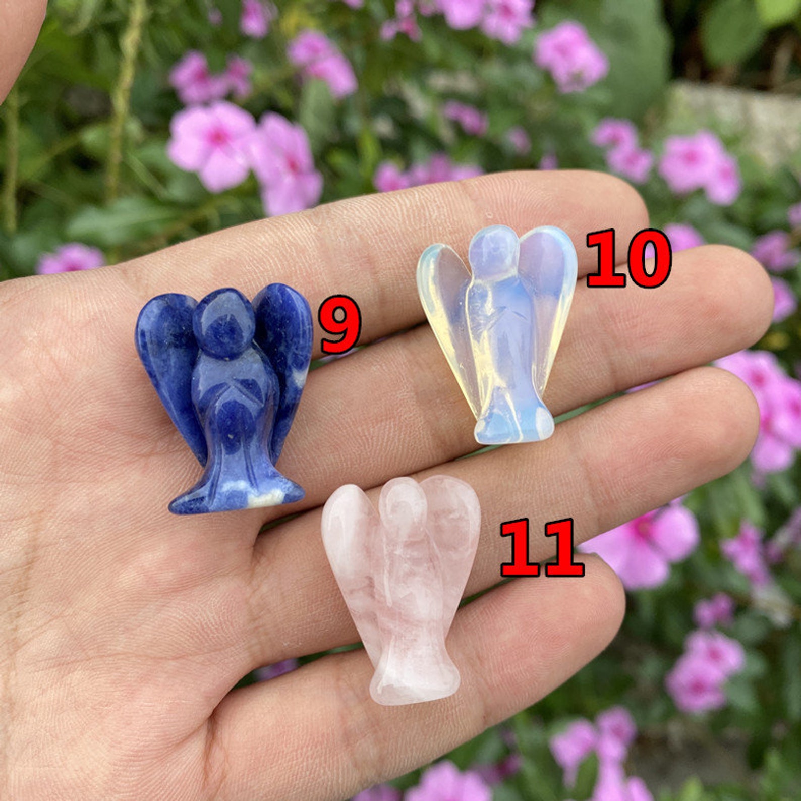 1 Inch Crystal Angels Pocket Angels Small Crystal Angels Etsy