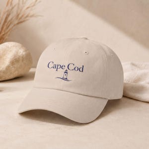 Casquette phare de Cape Cod : Casquette brodée style côtier