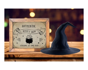 Witch's Brew Halloween Party Beverage Sign