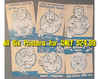 Un-Official Handmade Fallout  Vault Posters