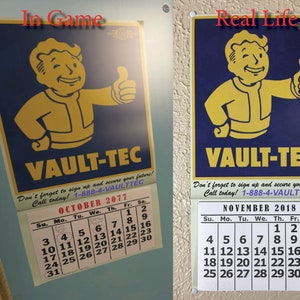 Un-Official Handmade Fallout 12 Month Calendar for 2025