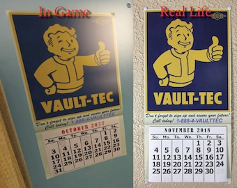 Un-Official Handmade Fallout 12 Month Calendar for 2026