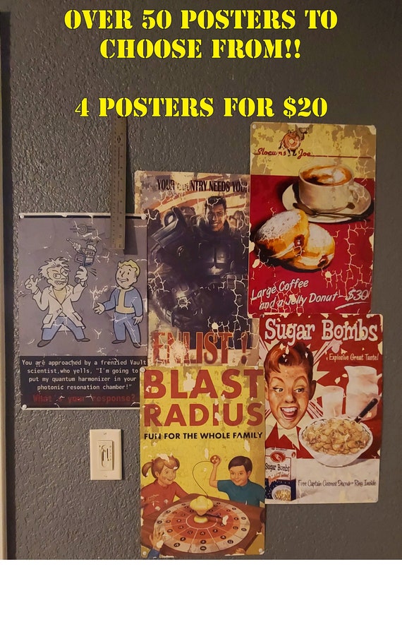 Un-Official Handmade Fallout 4 - Posters - Over 50 to Choose From!!!
