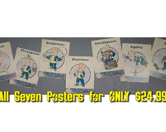 Un-Official Handmade Fallout 4 S.P.E.C.I.A.L. Posters