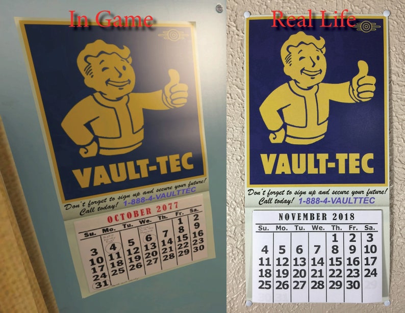 Un-Official Handmade Fallout 4 Calendar for 2021 | Etsy