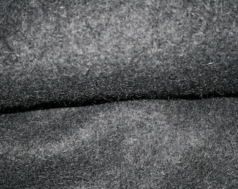 Fabric, black, wool/mohair