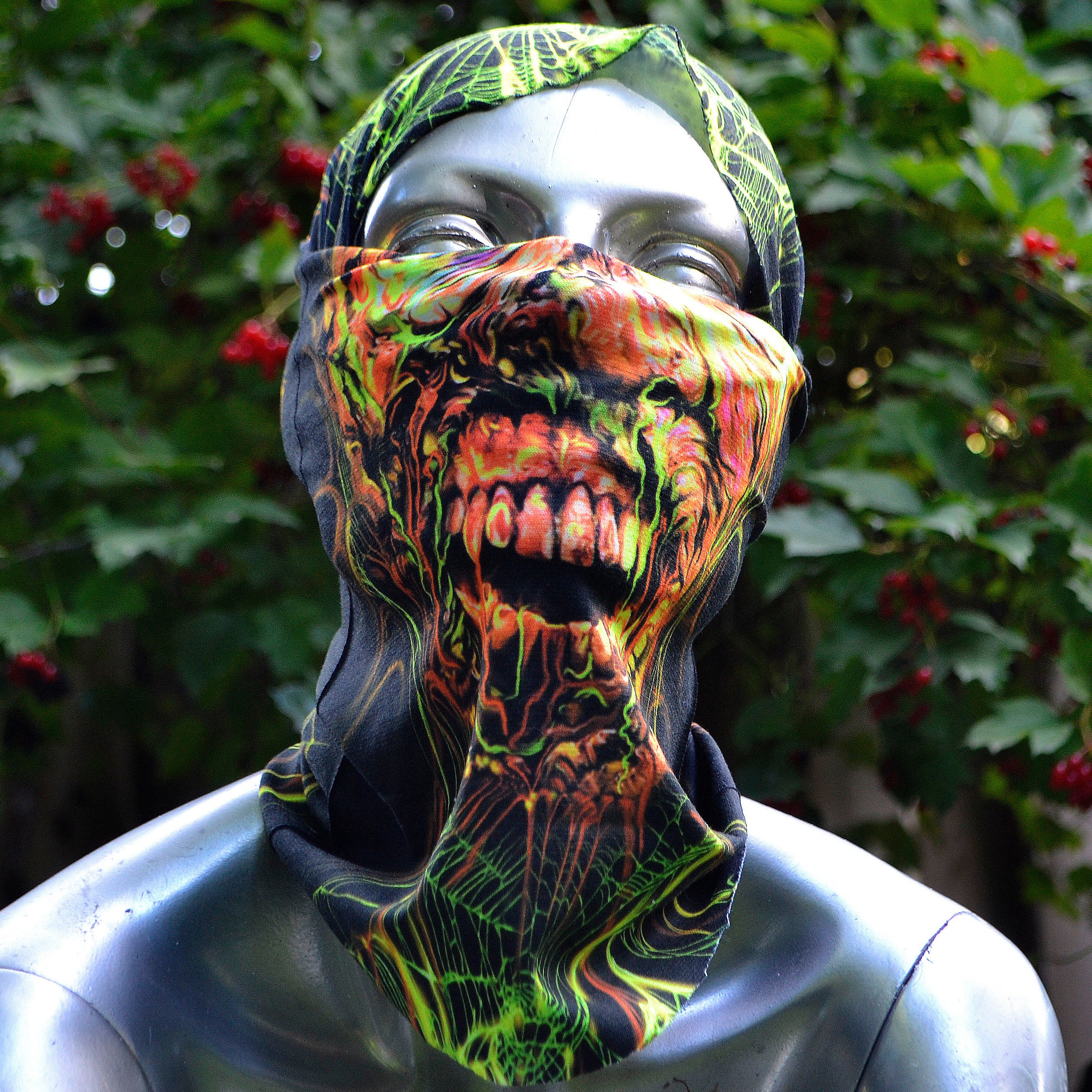 Dark Märchen / gossipy zombie Halloween Zombie Scary Mask UV Active Blacklight Horror Neck