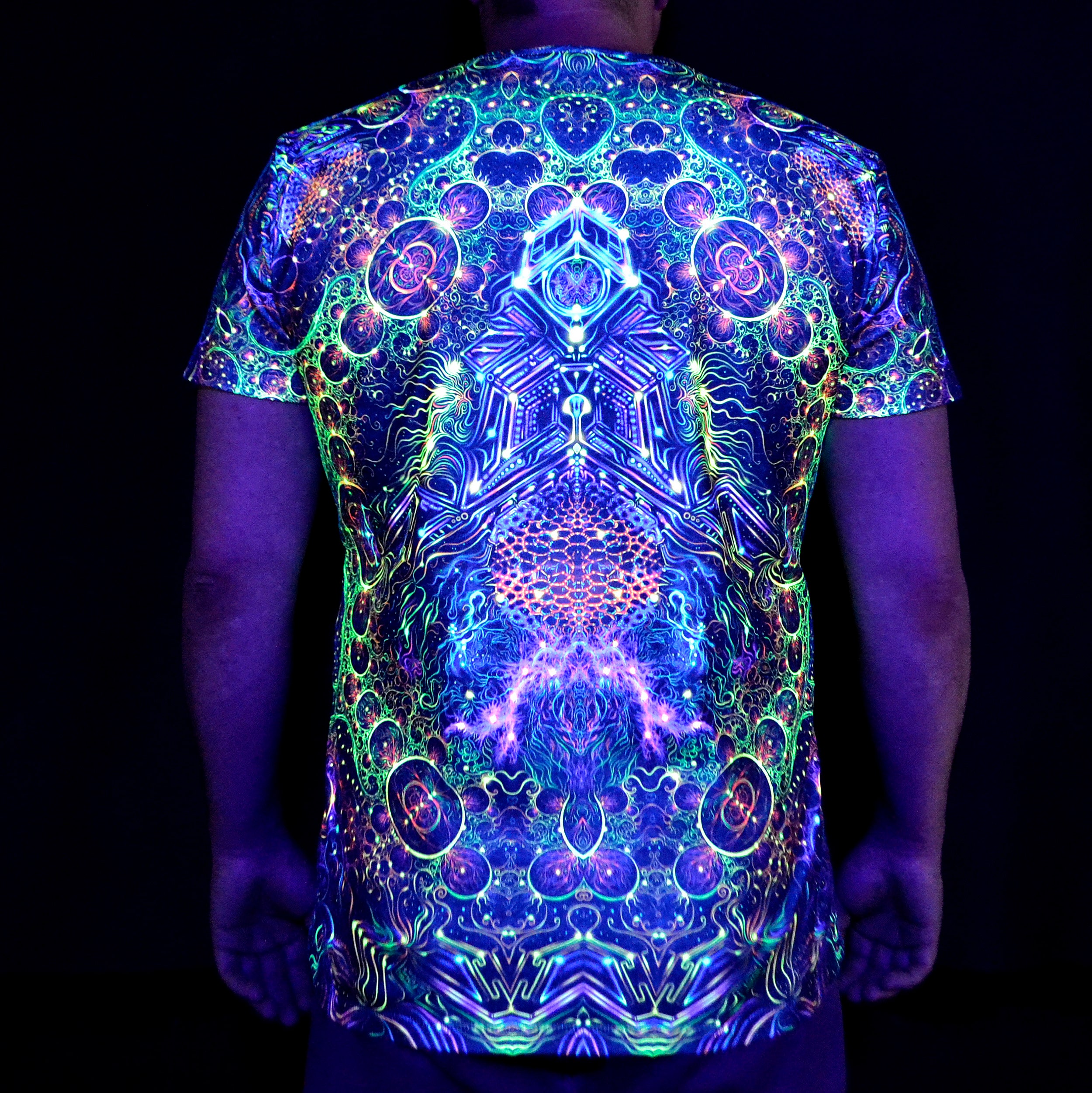 Psy T-shirt Blacklight UV Reactive - Full Print : Consciousness of 
