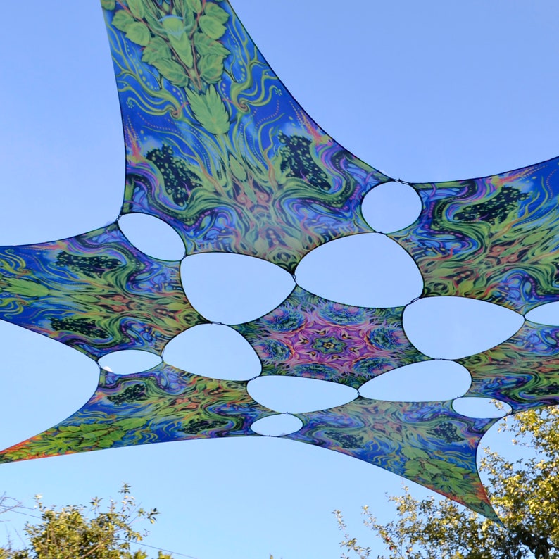 Canopy Blacklight UV Active Flower Ceiling Decor Lycra - Etsy