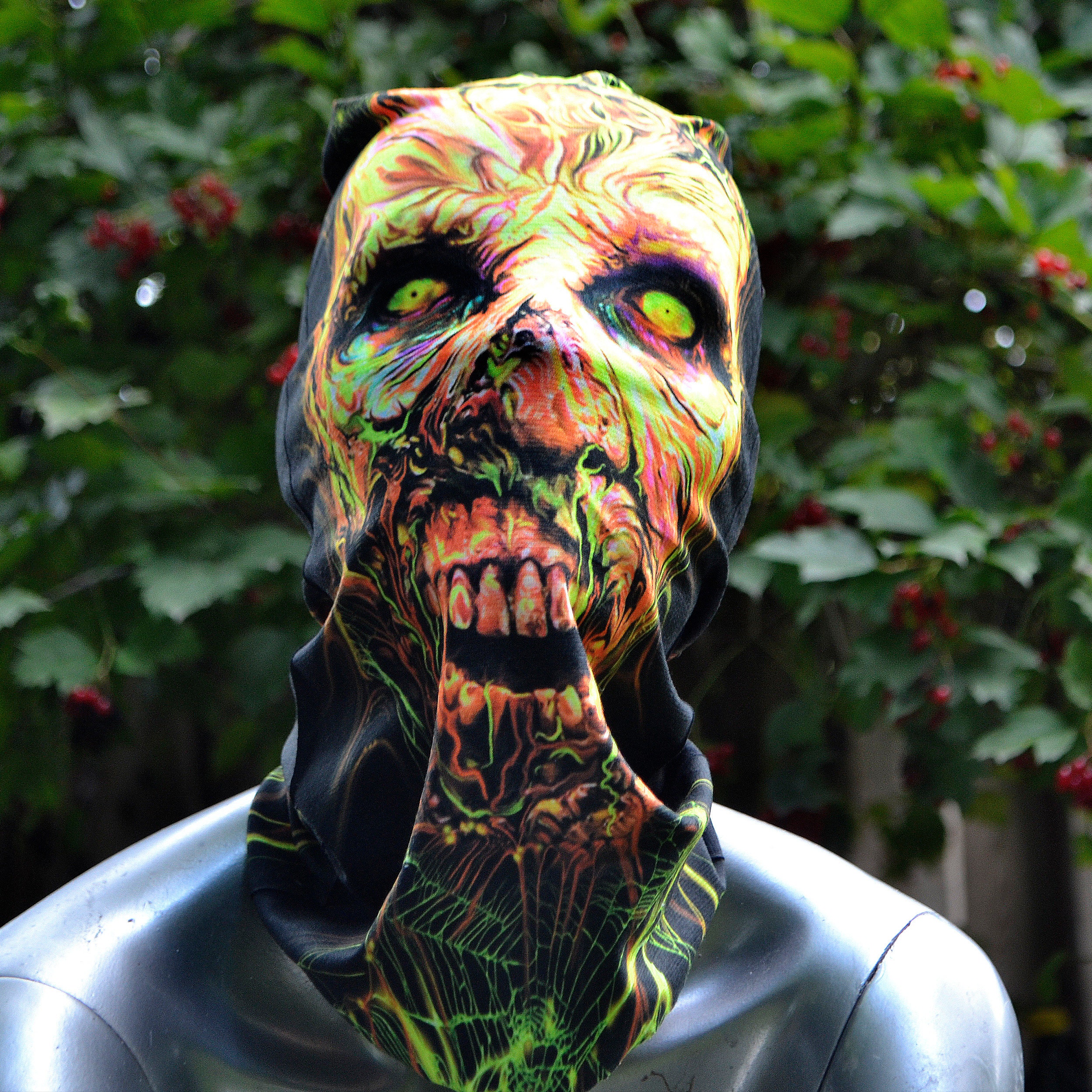 Dark Märchen / gossipy zombie Halloween Zombie Scary Mask UV Active Blacklight Horror Neck
