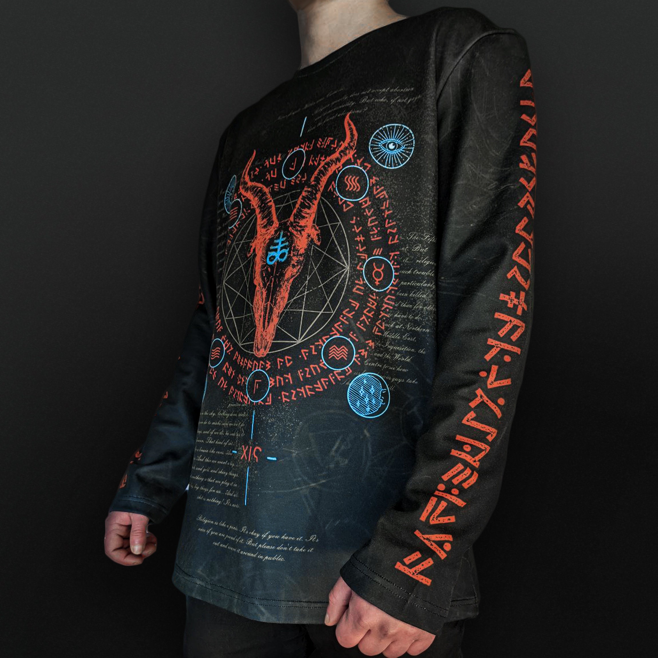 UV Active Long-sleeve : Occult - Full Print Tee - Magic Design