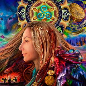 Your portrait tribal psyhedelic style custom psy portrait for couple for two picture by photo personalized gift painted custom photo art