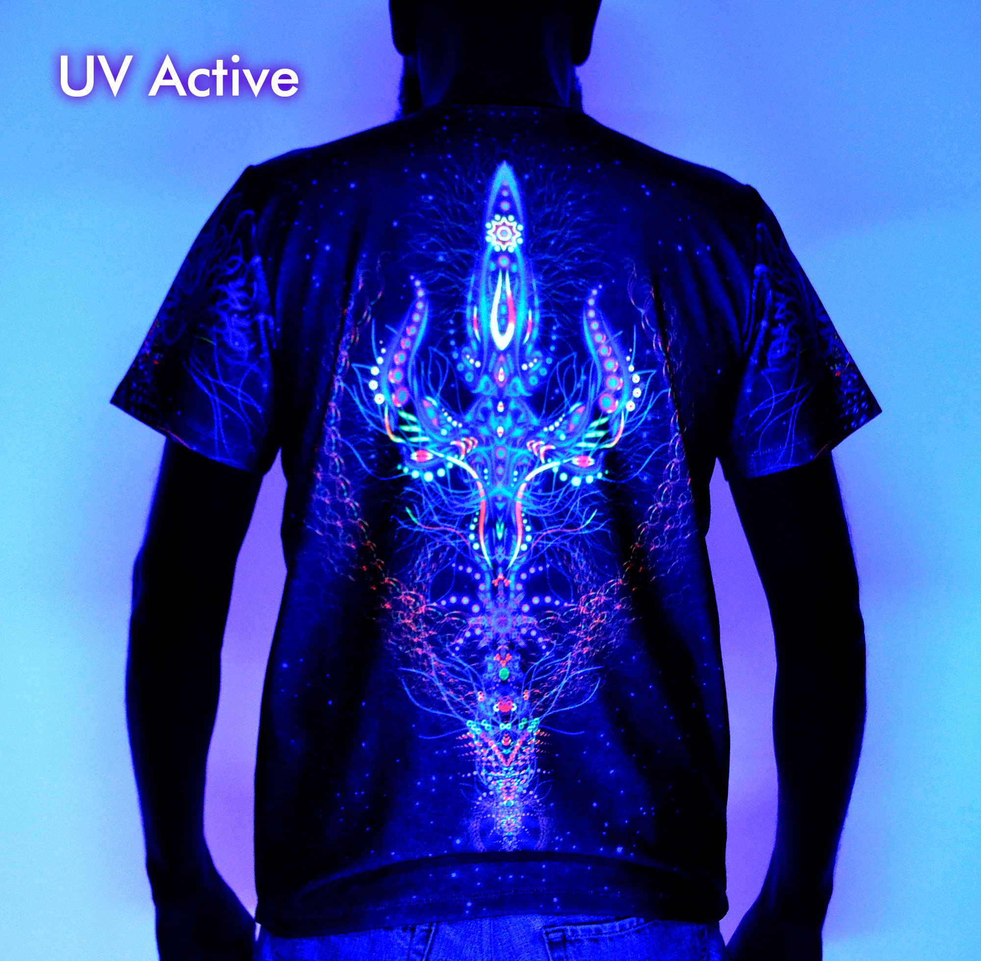 Psy T-shirt Blacklight UV Active Full Print Adept
