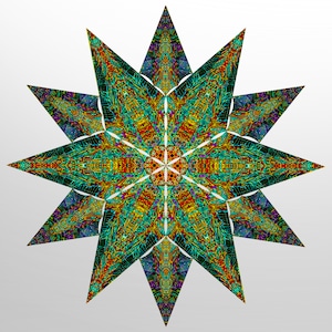 Canopy blacklight UV active Cyber Yantra ceiling decor lycra psytrance party festival psychedelic decoration trippy sacred geometry fractal