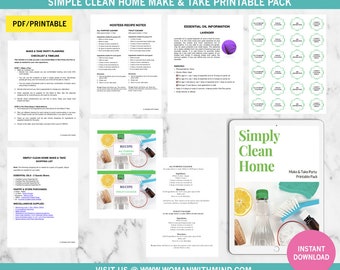 Simply Clean Home Make & Take Party Printable Pack