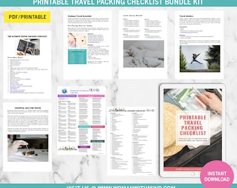 Travel Packing Checklist Bundle Kit