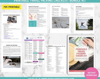 Travel Packing Checklist Bundle Kit