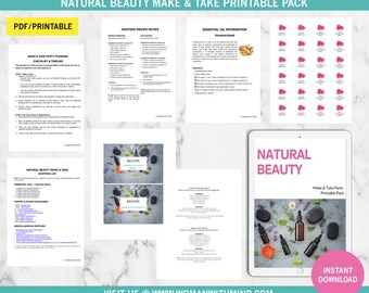 Natural Beauty Make & Take Party Printable Pack