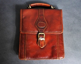cognac satchel
