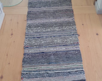 Handgewebter schwedischer Flickenteppich, 65 x 170cm
