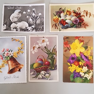 5 vecchie cartoline pasquali dalla Svezia, 4 descritte