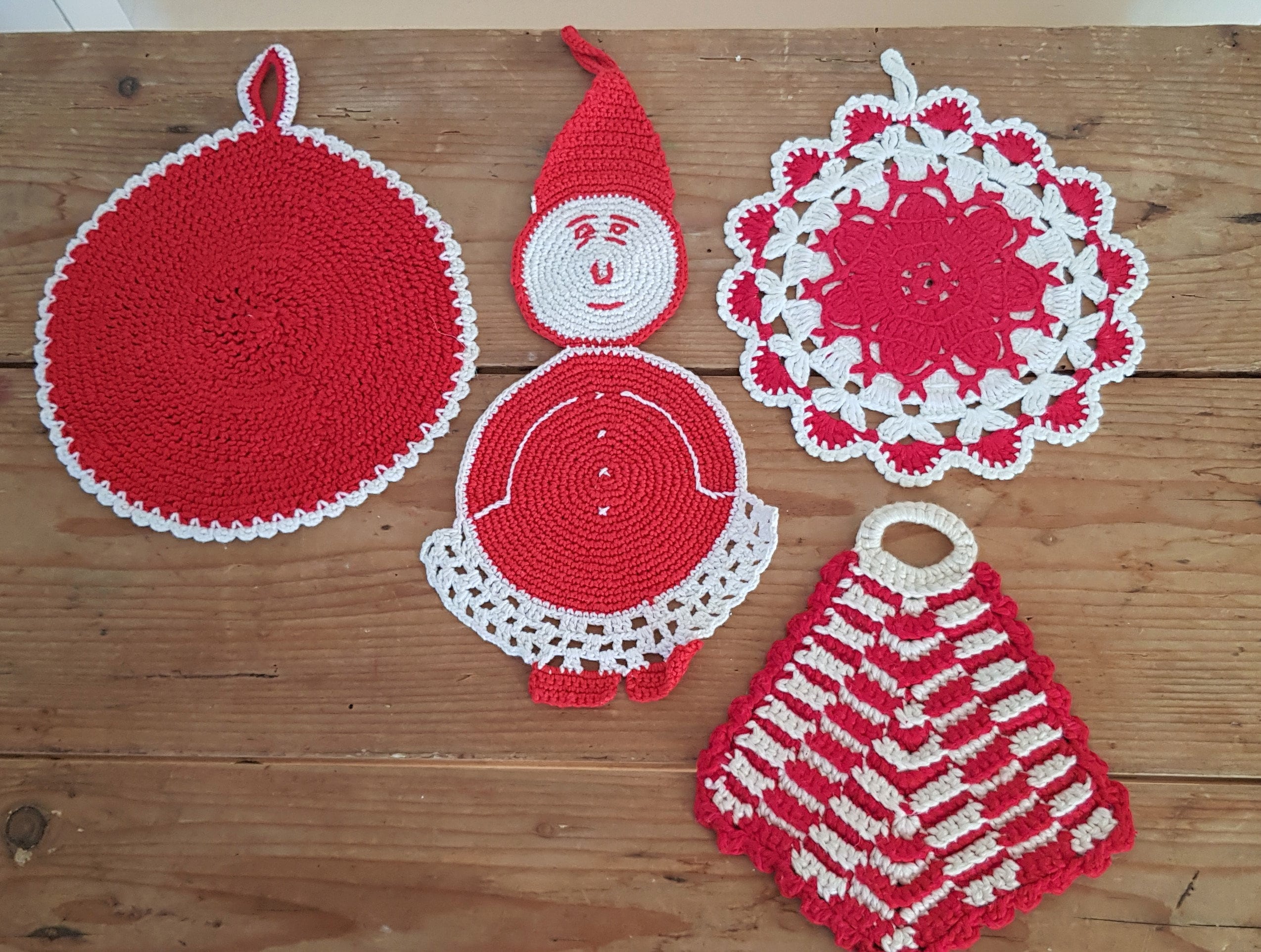 Presine Natalizie Set 4 Pezzi | Scozzesi Con Tela Aida | Prodotto Italiano - Foto 8
