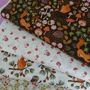 Evergreen - Cotton Fabric - Lewis & Irene - Autumn - Woodland