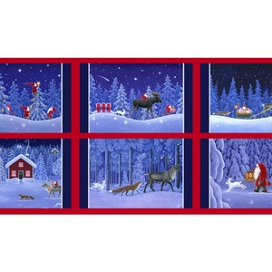 Tomten and Friend's Placemat Panel - Lewis & Irene - Christmas - Festive