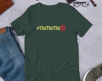 tagD - #TikiTikiTikiTiki - Enchanted Tiki Room Inspired - Bella + Canvas 3001 Unisex Short Sleeve Jersey T-Shirt