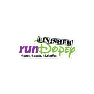 runDopey - FINISHER 2023 - Indoor/Outdoor Adhesive Vinyl Bubble-free stickers