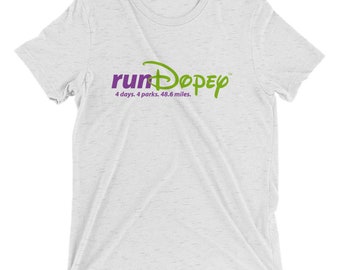runDopey™ Unisex Tri-Blend Bella+Canvas t-shirt