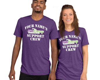 CUSTOMIZABLE!!! runDopey Support Crew - Bella+Canvas Triblend Unisex Short sleeve t-shirt