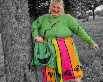 Boogie Man Roulette - midi-jurk met lange mouwen