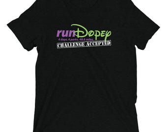 runDopey - Challenge Accepted - THE ORIGINAL!!! - Bella+Canvas TriBlend Unisex Short sleeve t-shirt