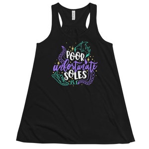 Poor Unfortunate SOLES - Ursula Inspired - 13.1 - Bella+Canvas Women&#39;s Flowy Racerback Tank