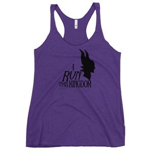 Maleficent Inspired - I Run This Kingdom - Next Level Women&#39;s Racerback Tank