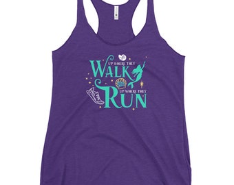 Up where they RUN 10k Little Mermaid Inspired Women's Racerback Tank