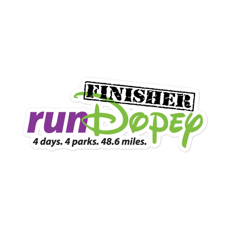 runDopey - FINISHER 2023 - Indoor/Outdoor Adhesive Vinyl Bubble-free stickers