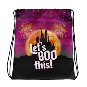 Let&#39;s BOO This - Not-So-Scary Halloween Drawstring bag