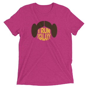 I RUN This Galaxy - Leia Inspired - Bella + Canvas 3413 Tri-blend Unisex Short sleeve t-shirt