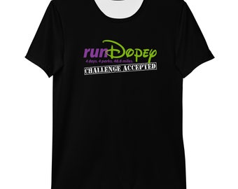 runDopey™ Challenge Accepted Mens Athletic T-shirt