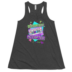 Dopey Training Mix - Challenge Accepted - runDopey - Bella+Canvas Women&#39;s Flowy Racerback Tank