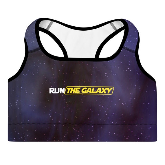 RUN the Galaxy Galaxy Print Sports Bra With Removable Pads 