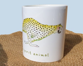 Cup, my spirit animal, cheetah