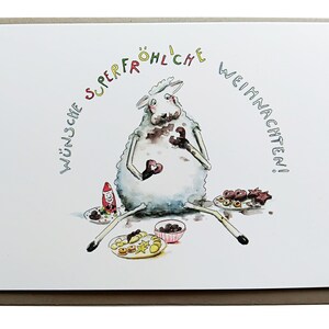 Weihnachtskartenset "Weihnachtsnascherei", 4 Klappkarten mit Umschlag, nachhaltig und von Herzen