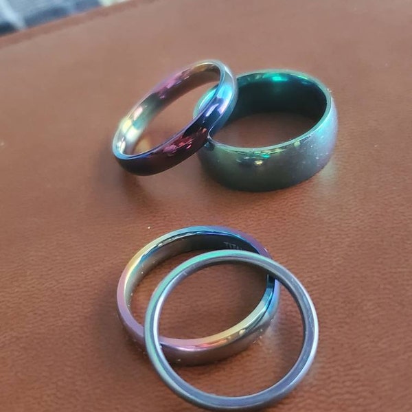 Custom Anodized Titanium Ring 4mm